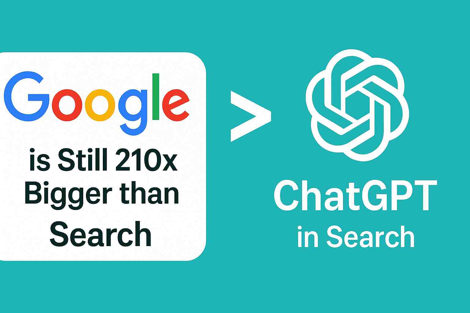 Google is Still 210x Bigger than ChatGPT in Search