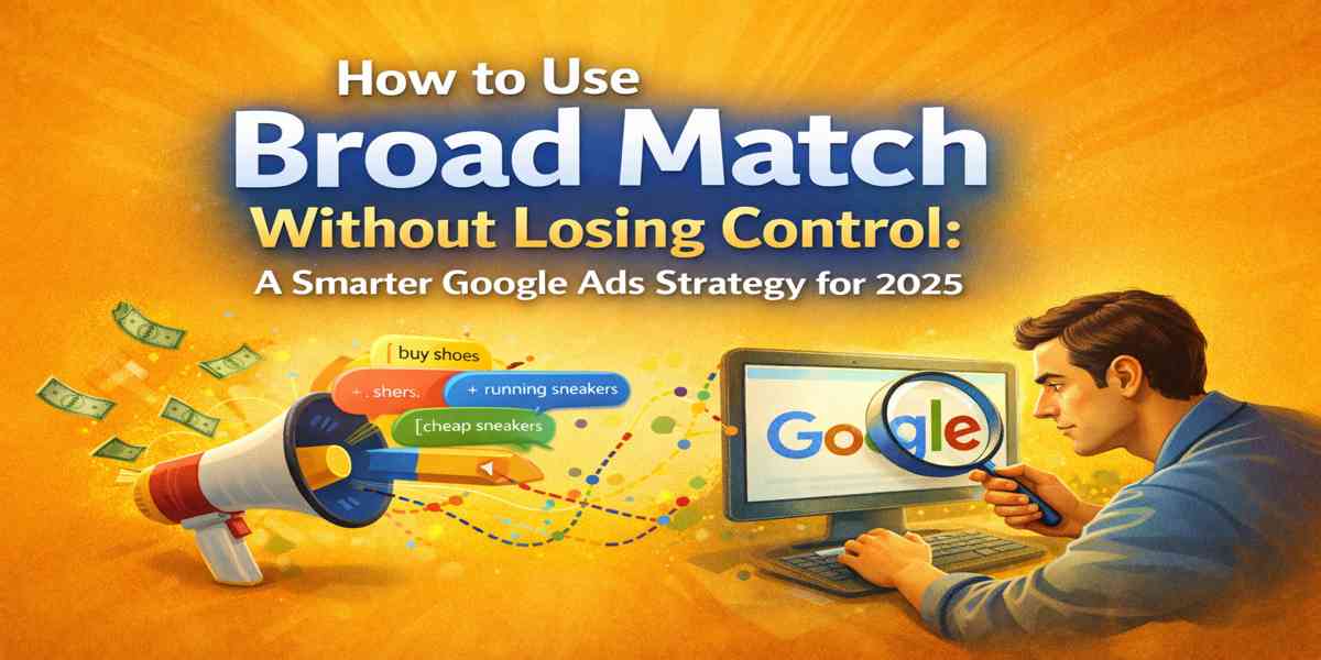 Learn how to use Broad Match keywords without wasting budget. A smarter Google Ads strategy for better control, performance, and ROI in 2025.