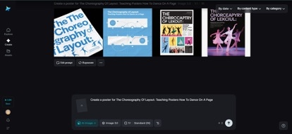 Poster layout showing rhythm, asymmetry, typography movement, and visual flow in modern design