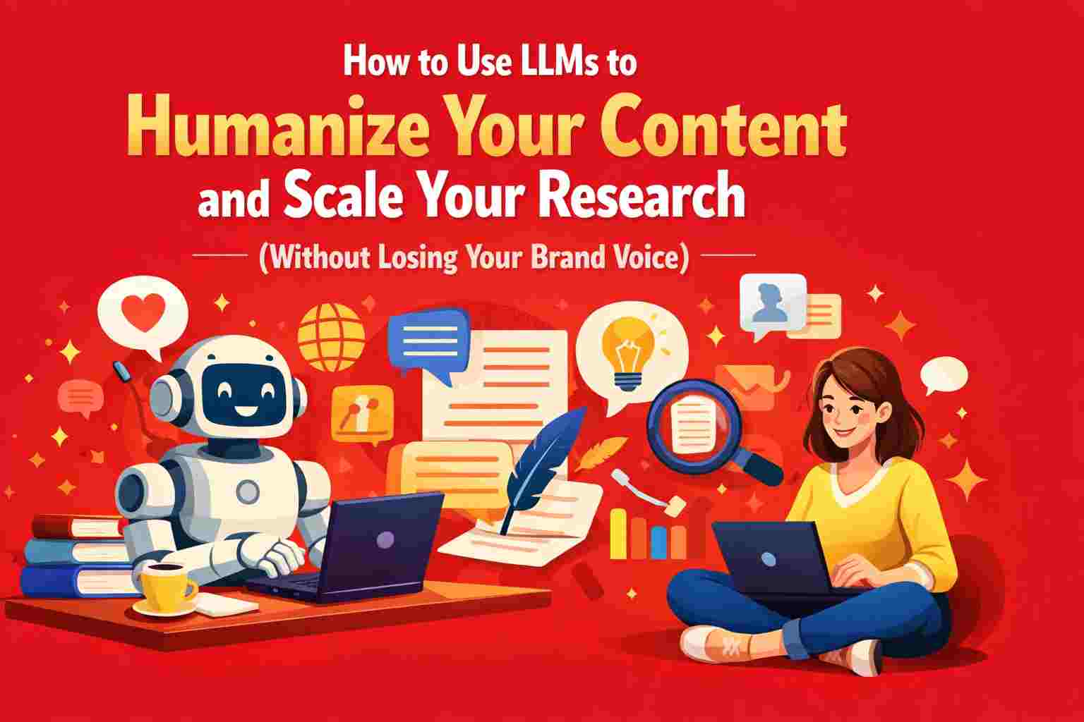 Learn how to use LLMs to humanize your content, scale research efficiently, and maintain a consistent brand voice without sounding robotic or generic.