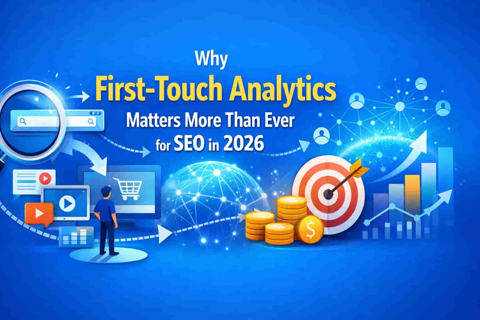 First-touch analytics showing how SEO drives early customer discovery and conversions in 2026