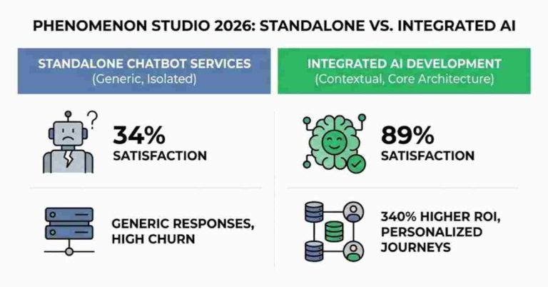 Integrated AI Chatbot Development vs. Standalone Services: 2026 ROI Guide