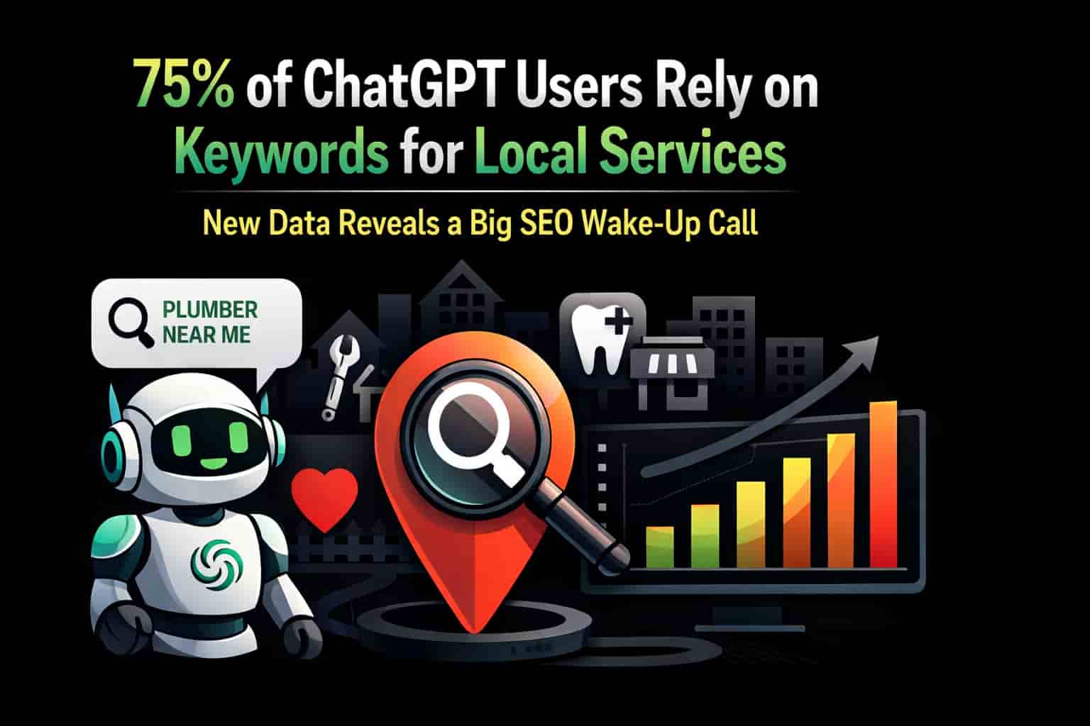 75% of ChatGPT users relying on keywords to search for local services using AI tools