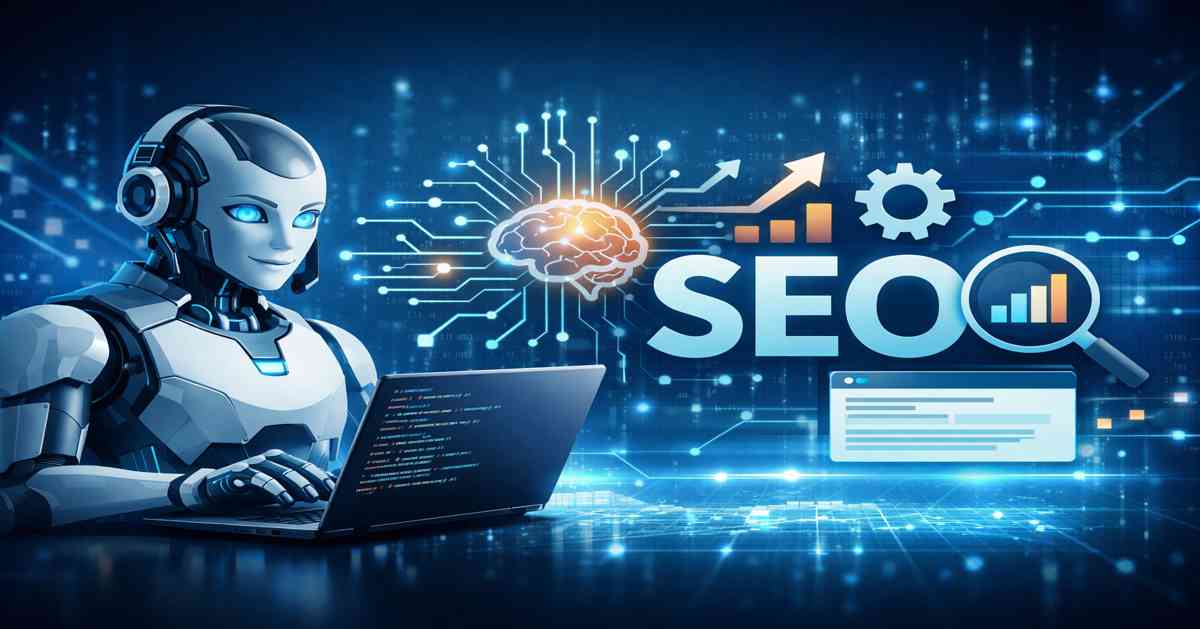 Illustration of a developer terminal interface showing command line code interacting with a colorful webpage layout.