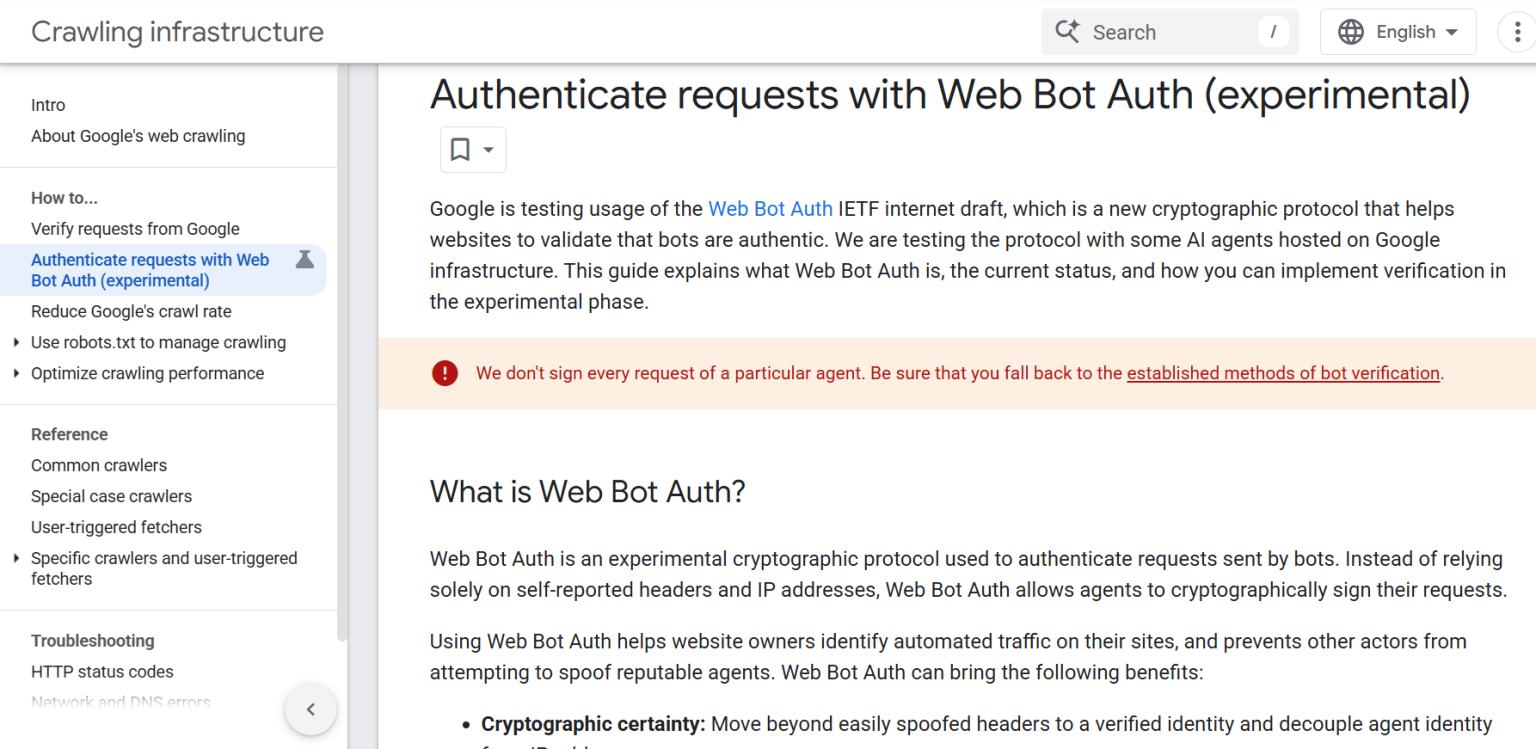 Web Bot Authentication: Google's Method to Validate Authentic