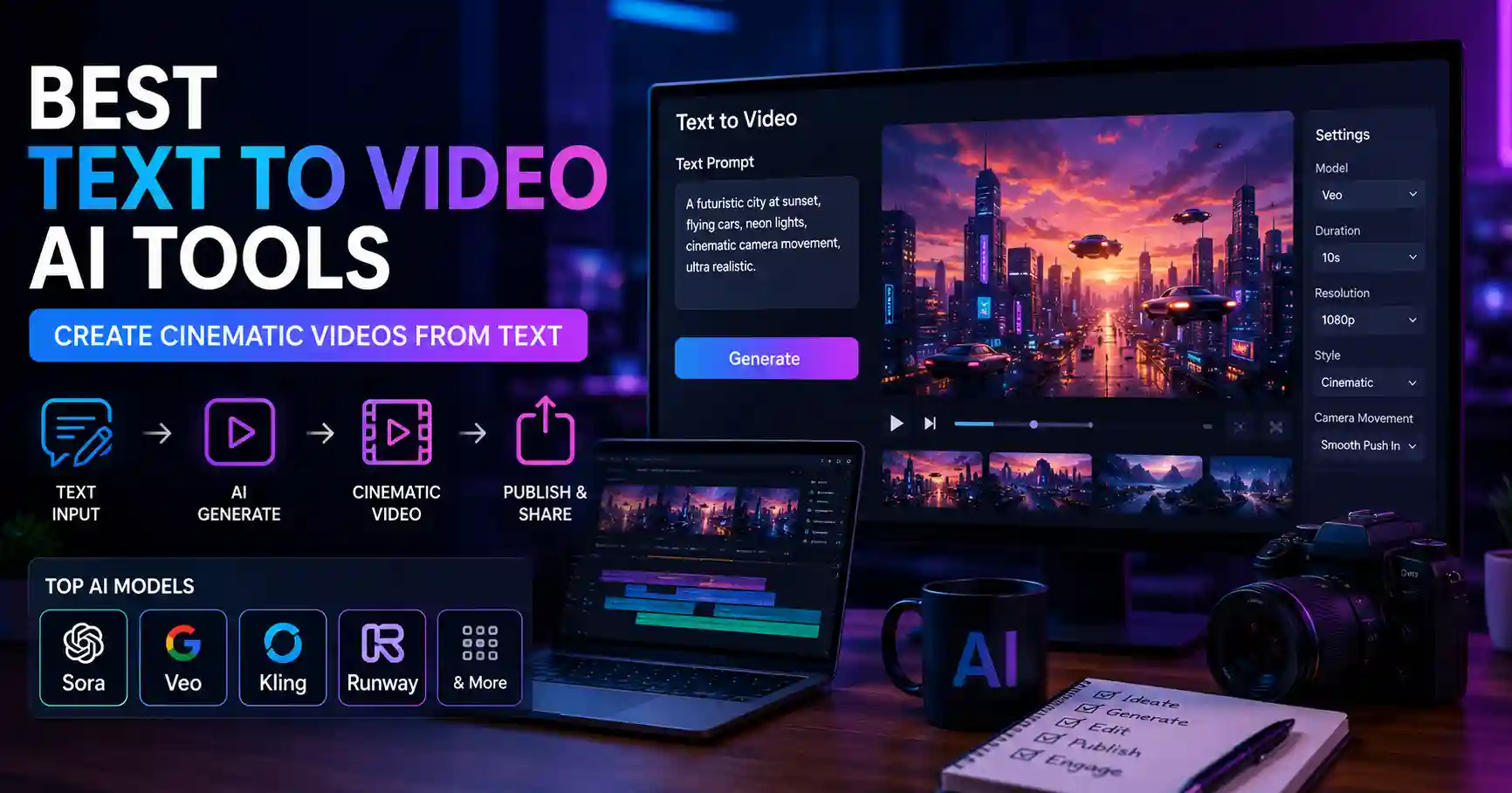 Best text to video AI tools for creating professional AI-generated videos in 2026