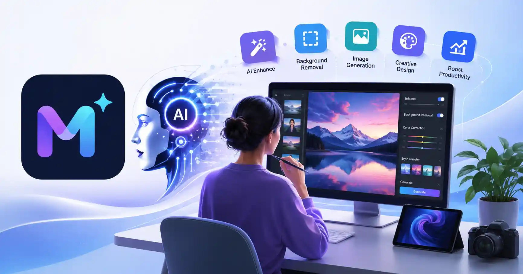 AI-powered visual content creation using Imagvio AI for image editing, design automation, and creative workflows.