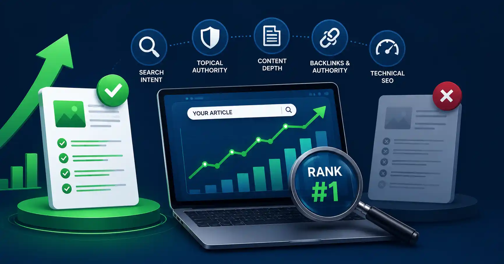 Factors that help SEO articles rank quickly in search results