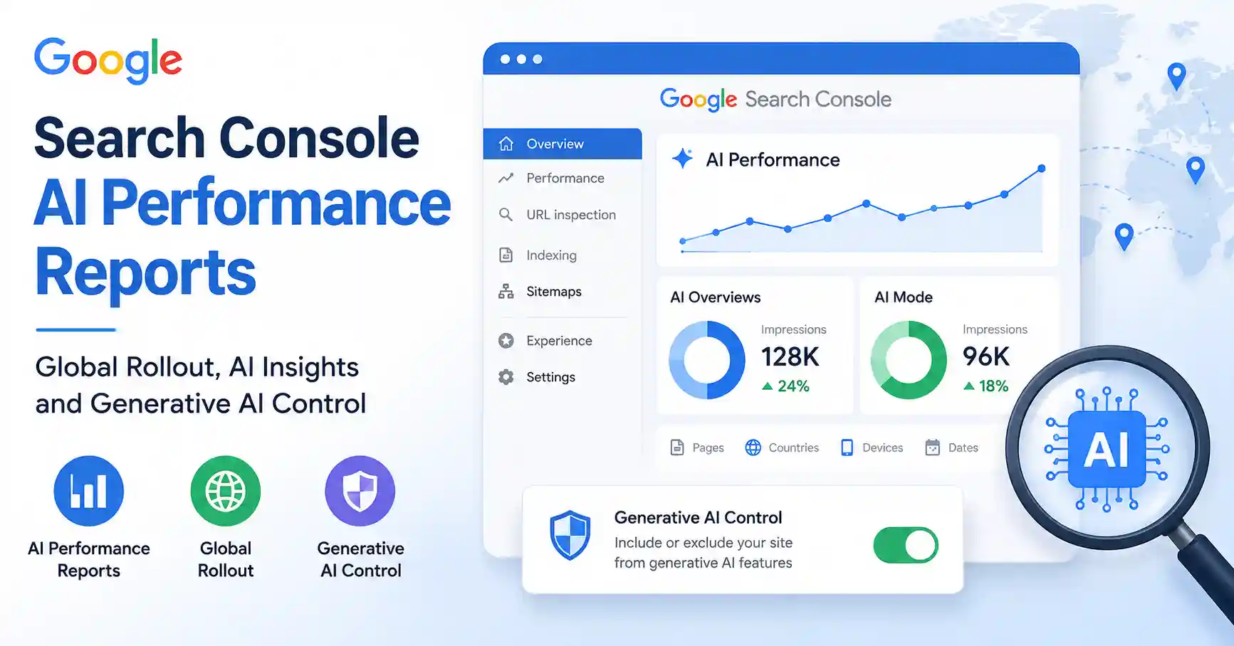 Google Search Console AI performance reports and AI search visibility