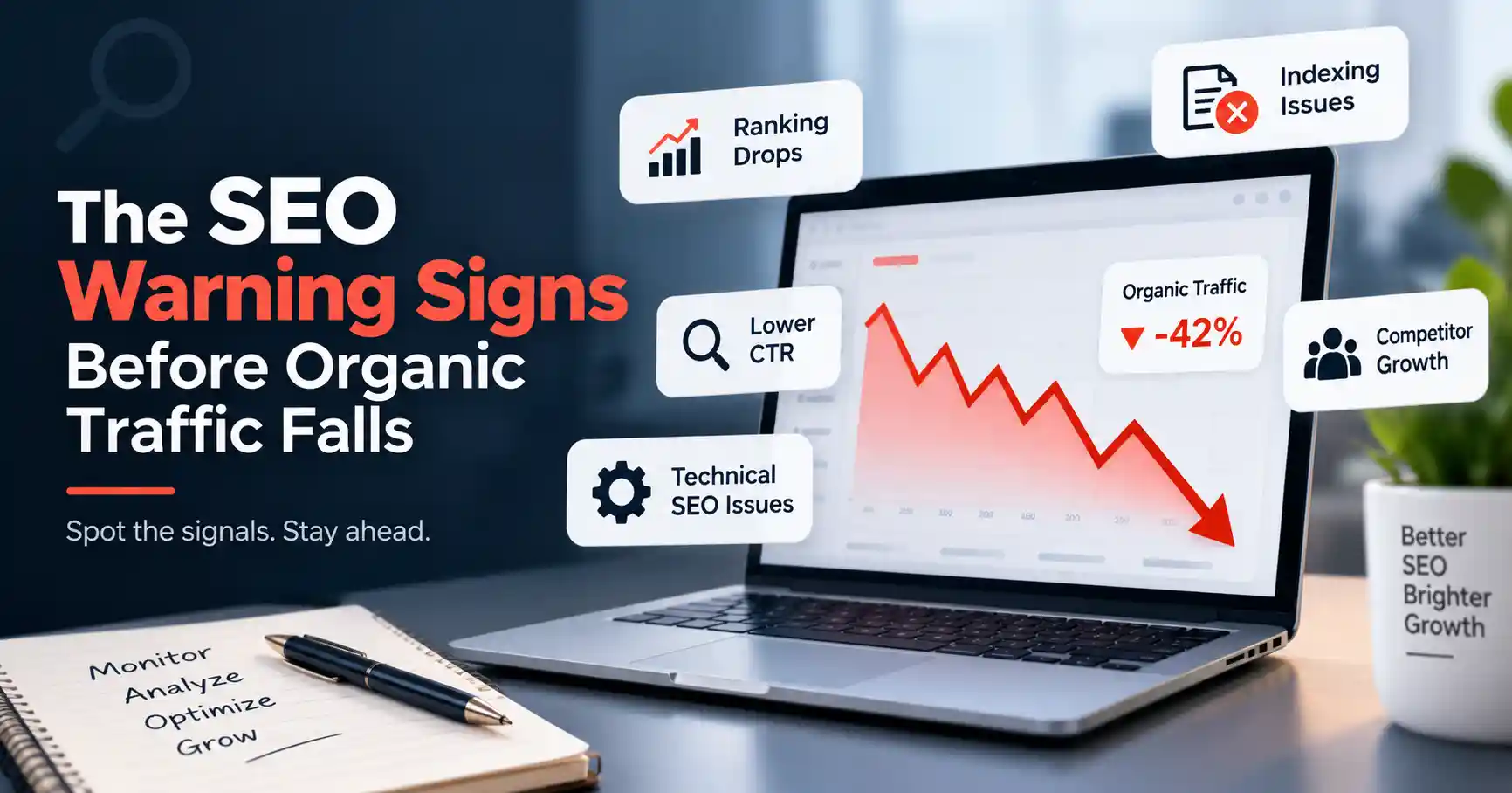 SEO warning signs before organic traffic falls