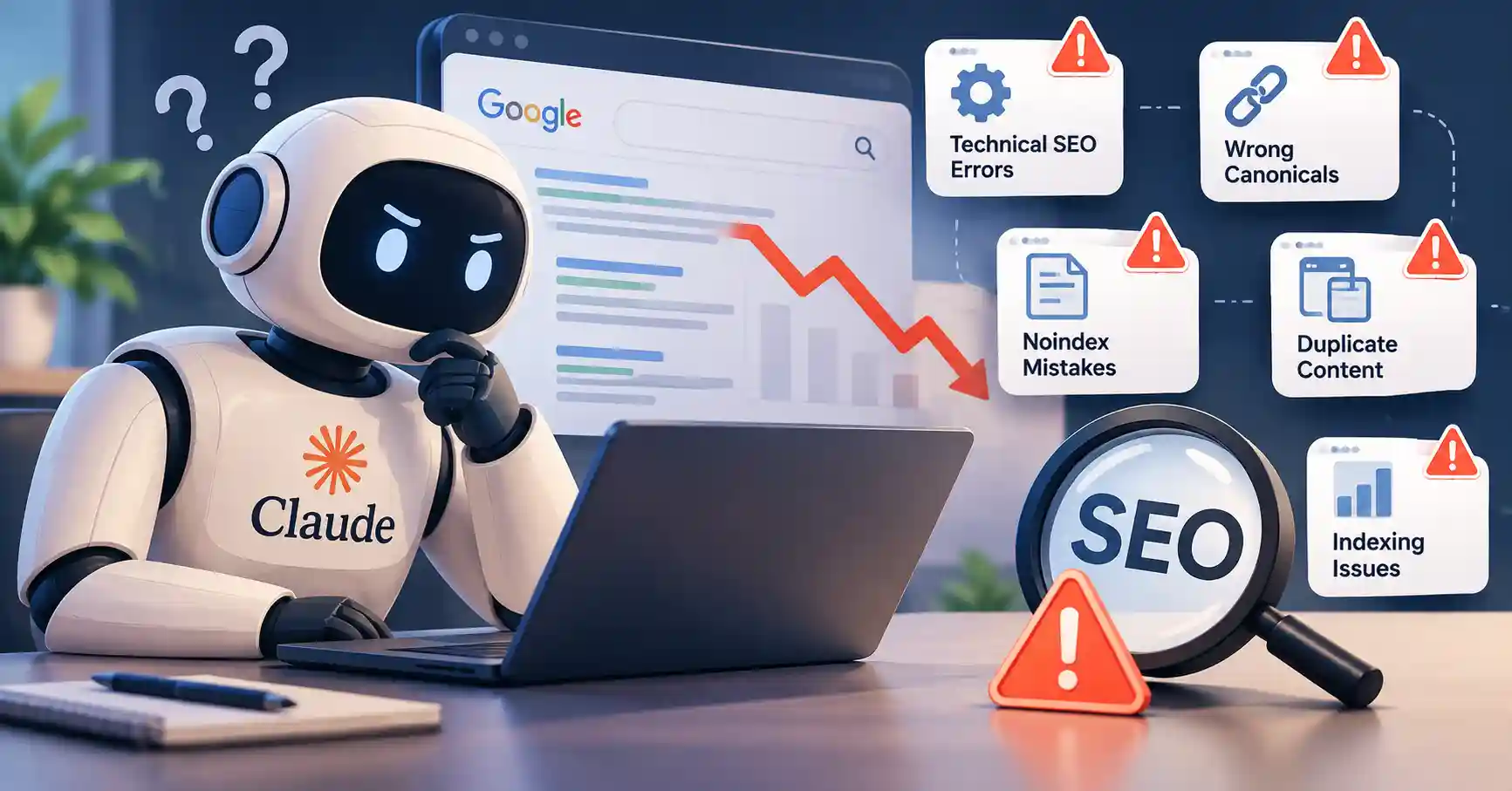 Claude AI SEO mistakes and technical SEO risks