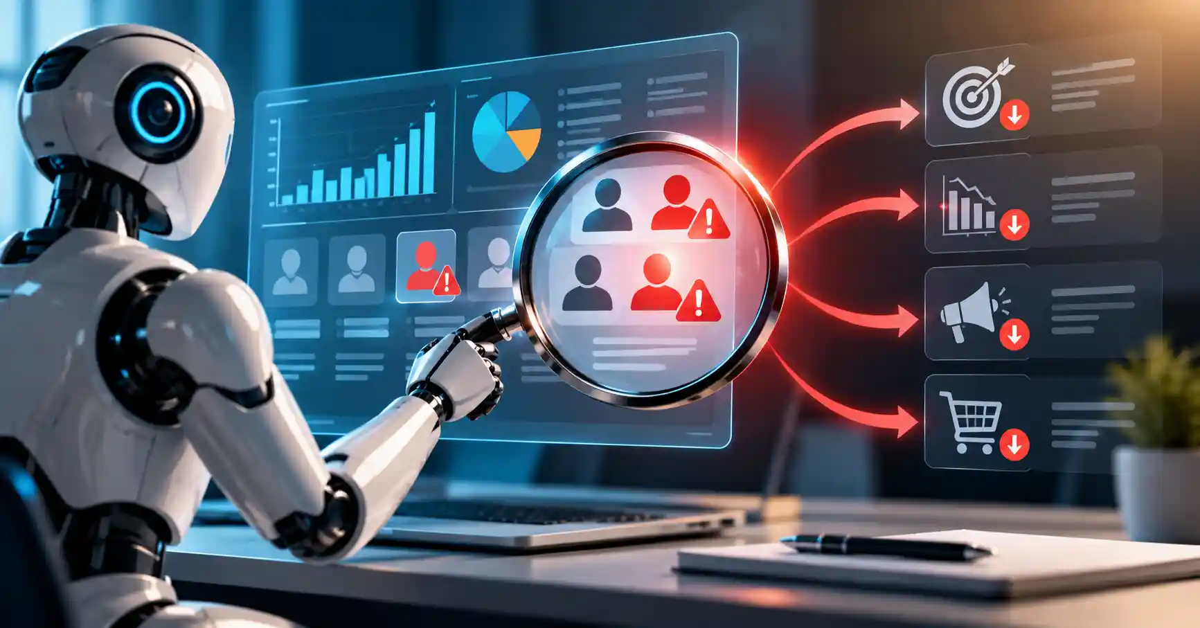 AI agents analyzing bad audience data for marketing