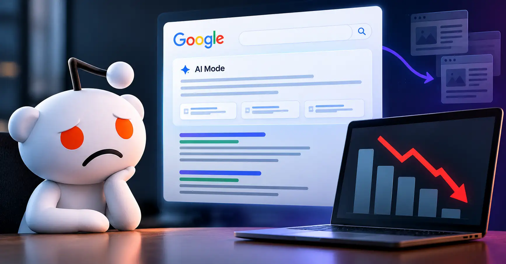 Google AI Mode affecting website traffic and organic search visibility
