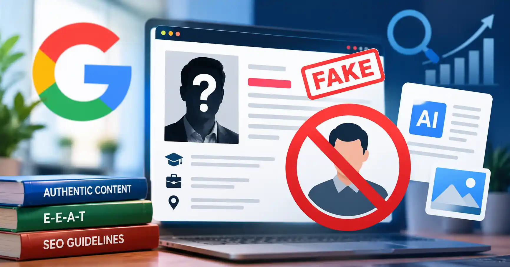Google Fake Author Information Warning: What It Means for SEO, E E A T and AI Content
